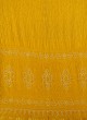 Stunning Yellow Gajji Silk Bandhani Saree